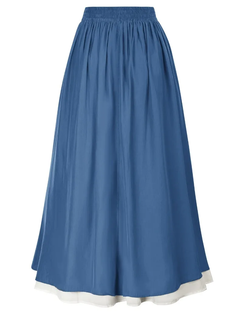 Vintage Goth Skirt Women Elegant Party Wear Faldas Mujer Long Gothic Skirts Woman Clothing Fashion Casual Streetwear Saias Jupe