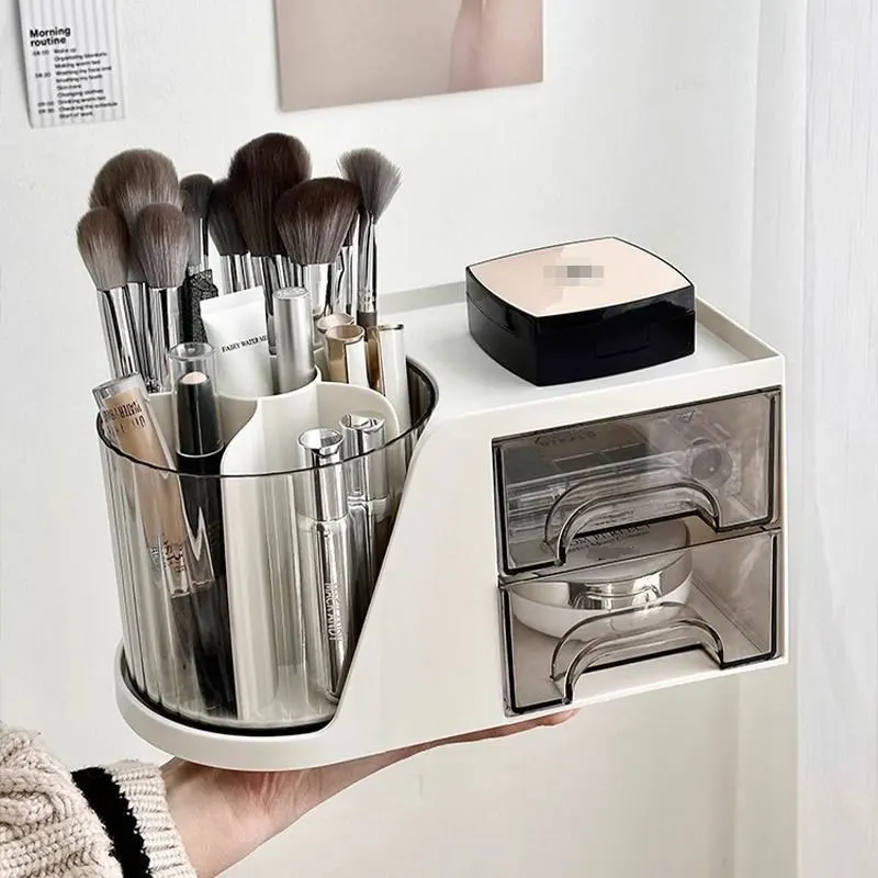 Multi-function Nail Art Tools Storage Box Cotton Swab Container Nail Accessories Makeup Brush Organizer nails tool Pen Holder