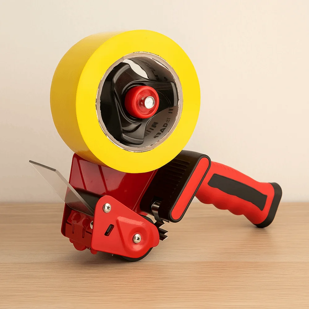 7.5cm Width Sealing Tape Holder Comfortable Handle Heavy Duty Roller Tape Dispenser Ergonomic Handheld Packer Roller Tape Cutter