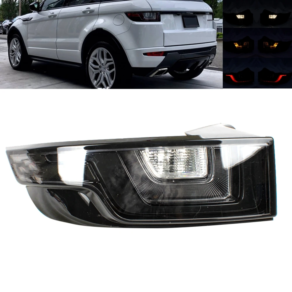 Left Side Smoke Lens Rear Tail Lamp Light With LED Bulbs LR072649 For Land Rover Evoque 2016 2017 2018 2019