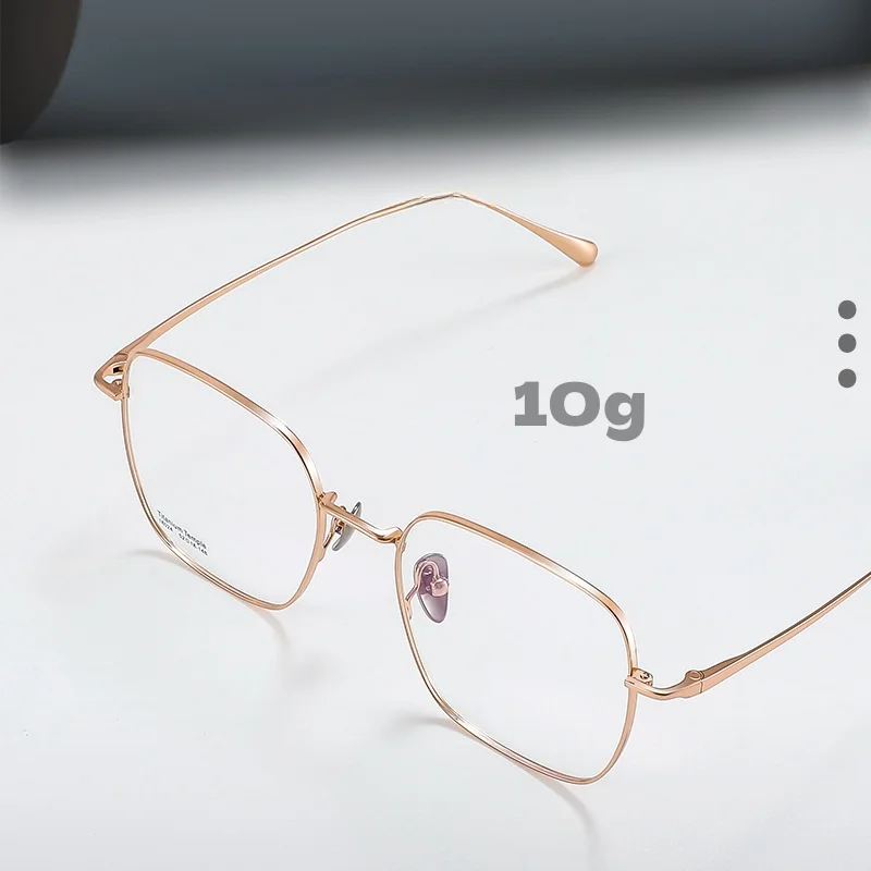 Ultra Light Titanium Eyeglass Frame Retro Polygonal Men's Glasses Frame Optical Prescription  Women's Eyeglass Frame 18024