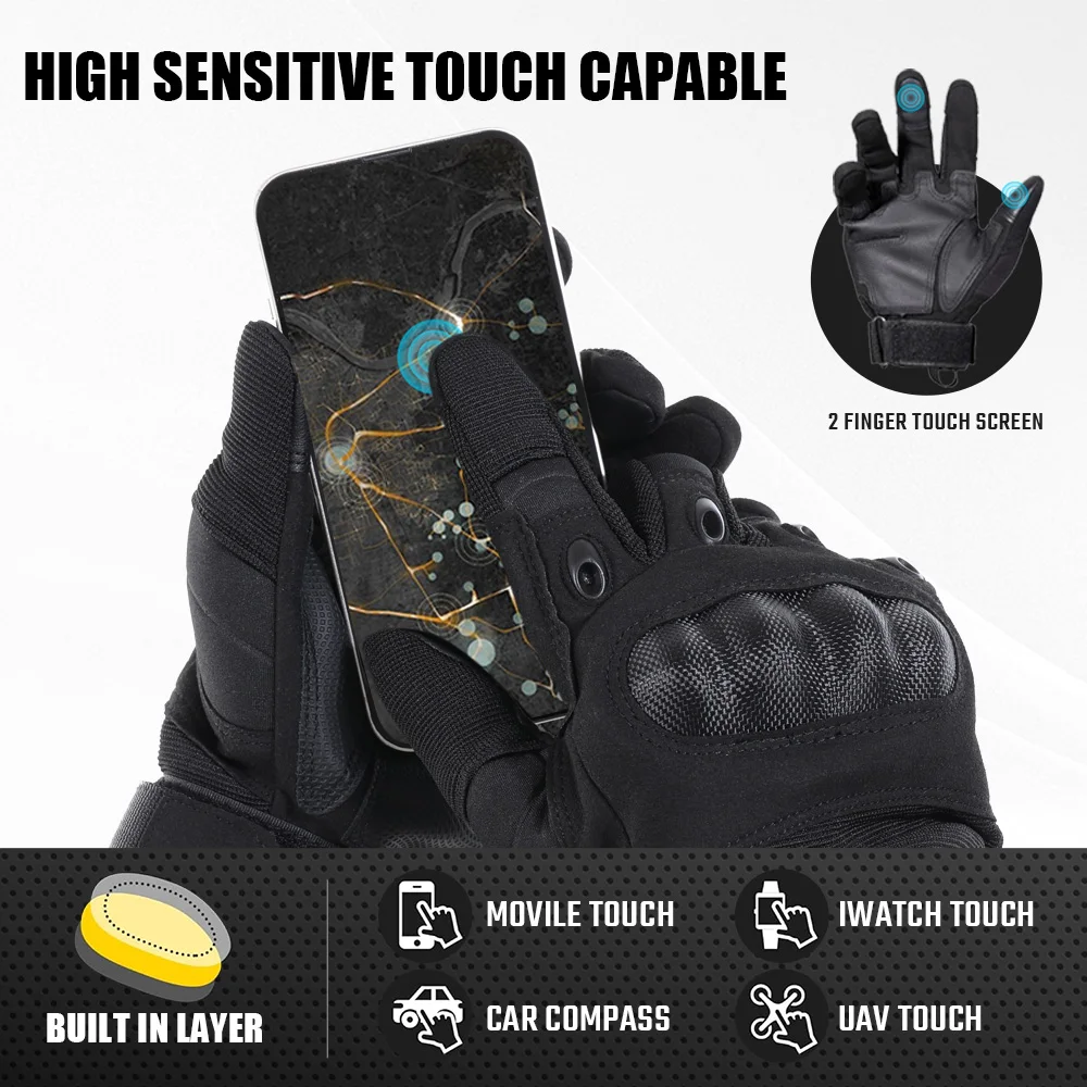 Outdoor Tactical Gloves Touch Screen Sport Motorcycle Hard Shell Cycling Hunting Shooting Hiking Camping Combat Work Anti-slip