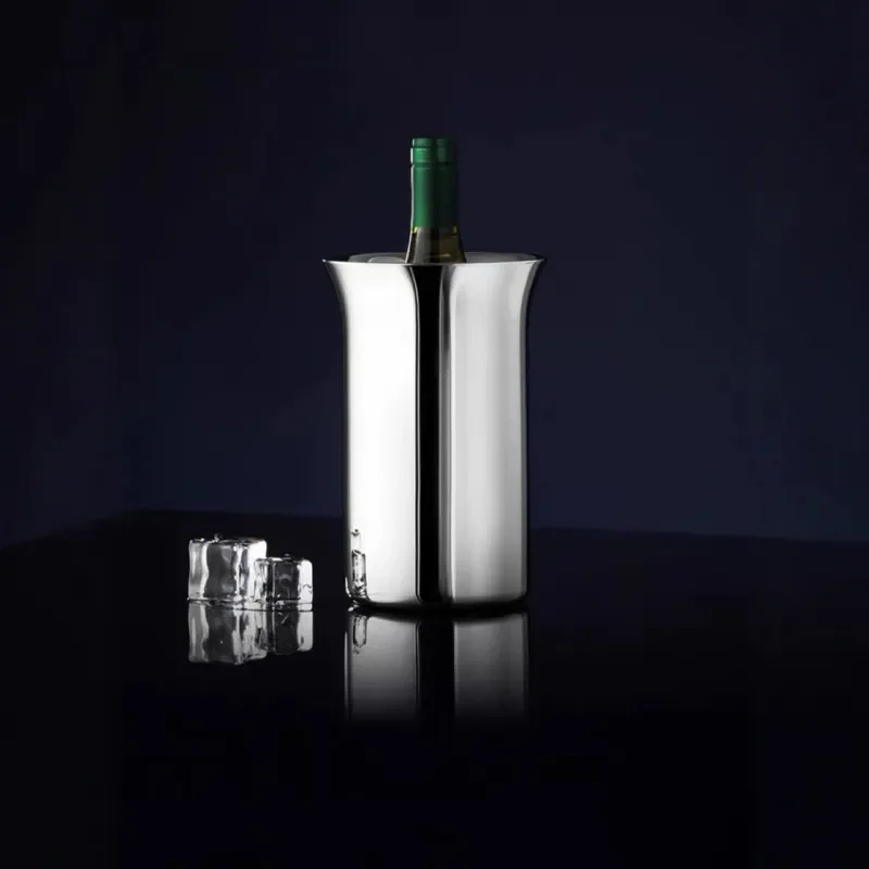 Chetty Double Cask Premium Champagne Vase 304 Stainless Steel Ornament Home Decor Elegant Table Centerpiece Gift for Wedding