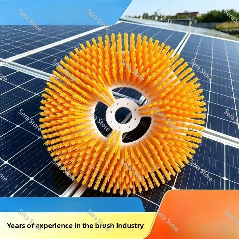 Photovoltaic Panel Cleaning Brush Diameter 350MM Bristles 55mm Length Solar Panel Billboard power Electric Disc Nylon Glass Wall