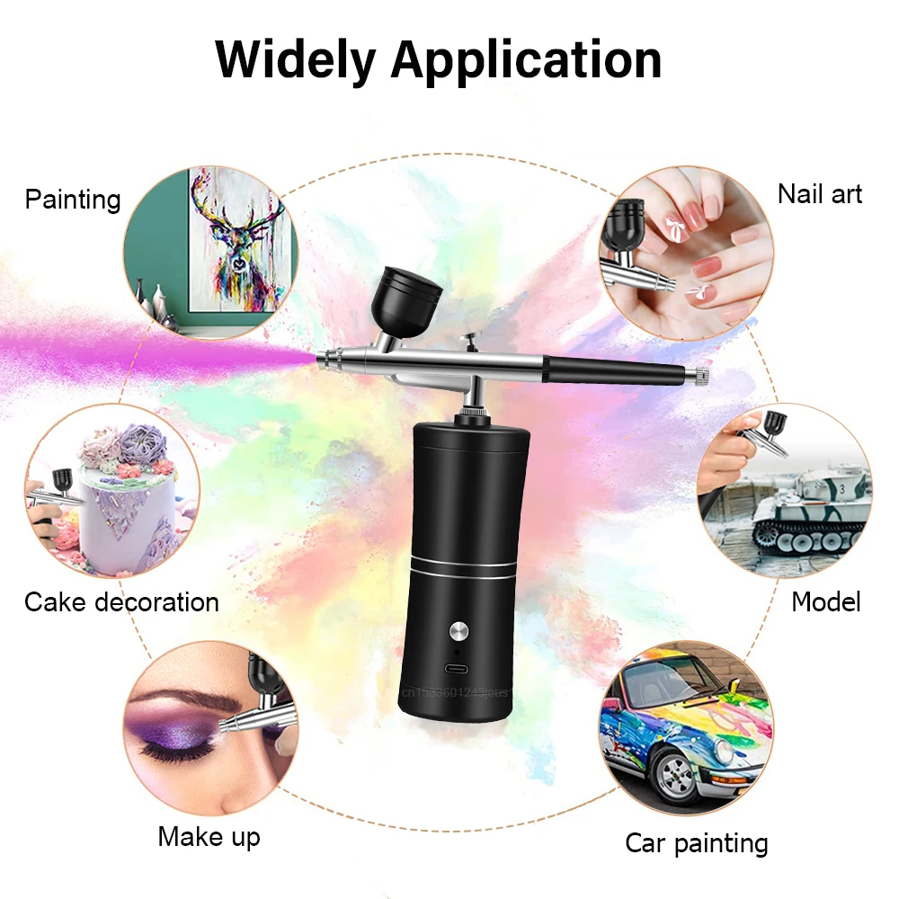 Airbrush Nail With Compressor Portable AirBrush Compressor Kit For Nails Art Paint Cake Crafts Air brush Compressor Nails Spray