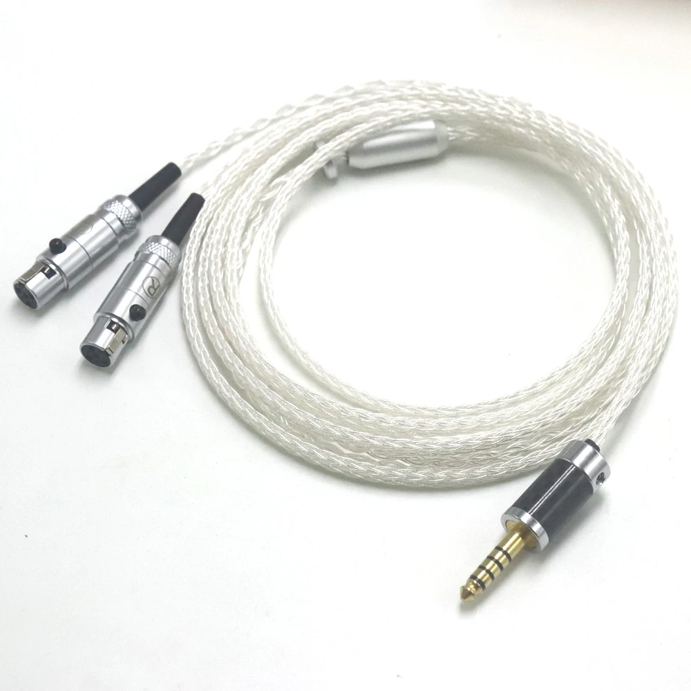 16 Core Pure Silver 2.5 3.5 4.4mm XLR Balanced Cable For Audeze LCD-3 LCD-2 LCD-X LCD-XC LCD-4z LCD-MX4 LCD-GX Earphone