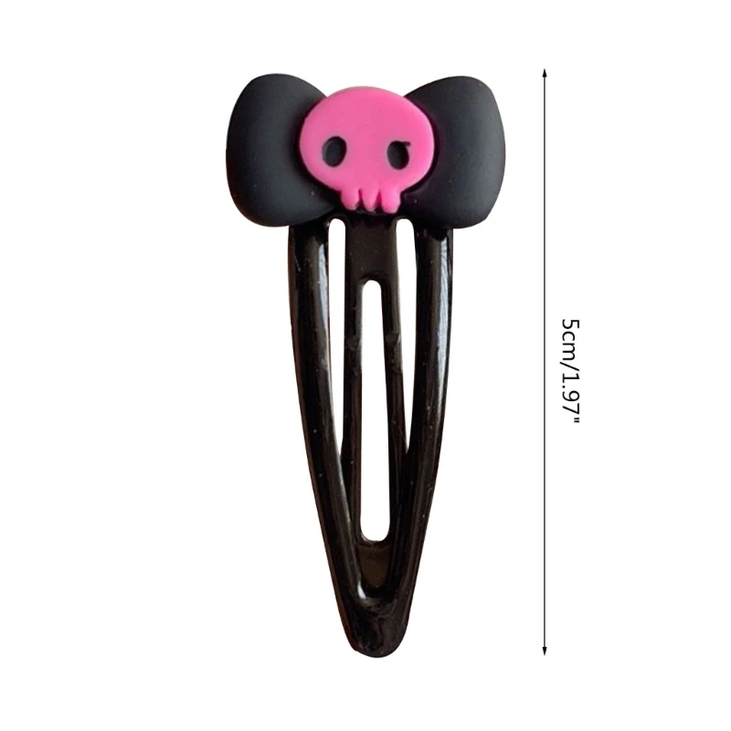 N80C กิ๊บติดผมรูปโบว์ Skull Bobby Pin กิ๊บโลลิต้า JK HairClip Jk Hairpin