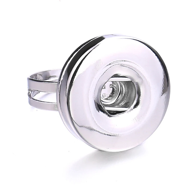 Simple Style Alloy Rose Gold Plating Silver-Plated 12mm/18mm Snap Ring Fit 12mm/18mm Snap Buttons Jewelry DIY Accessories