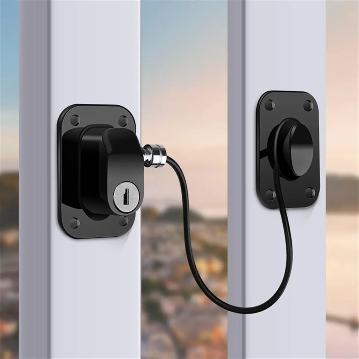 |N06R NEW|  Refrigerator Lock 2 Packs,Fridge Lock Protection Fridge Locks with Key -Friendly Freezer Lock,Black