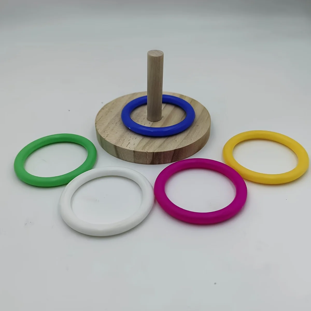Colorful Stacking‑Rings Bird Toy, Interactive Training Entertainment Play Set, Daily Chewing Supplies for Small & Medium Pet
