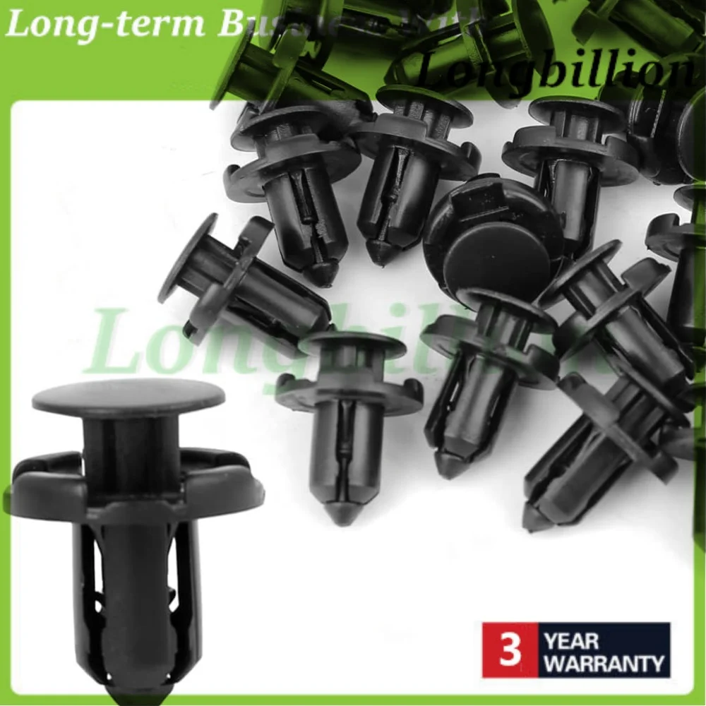 10pcs Front Bumper Retainer Clip Push Type Retainer W/Metal Insert for Honda Locking Hooks Fastener Latch Rivet 91505-S9A-003