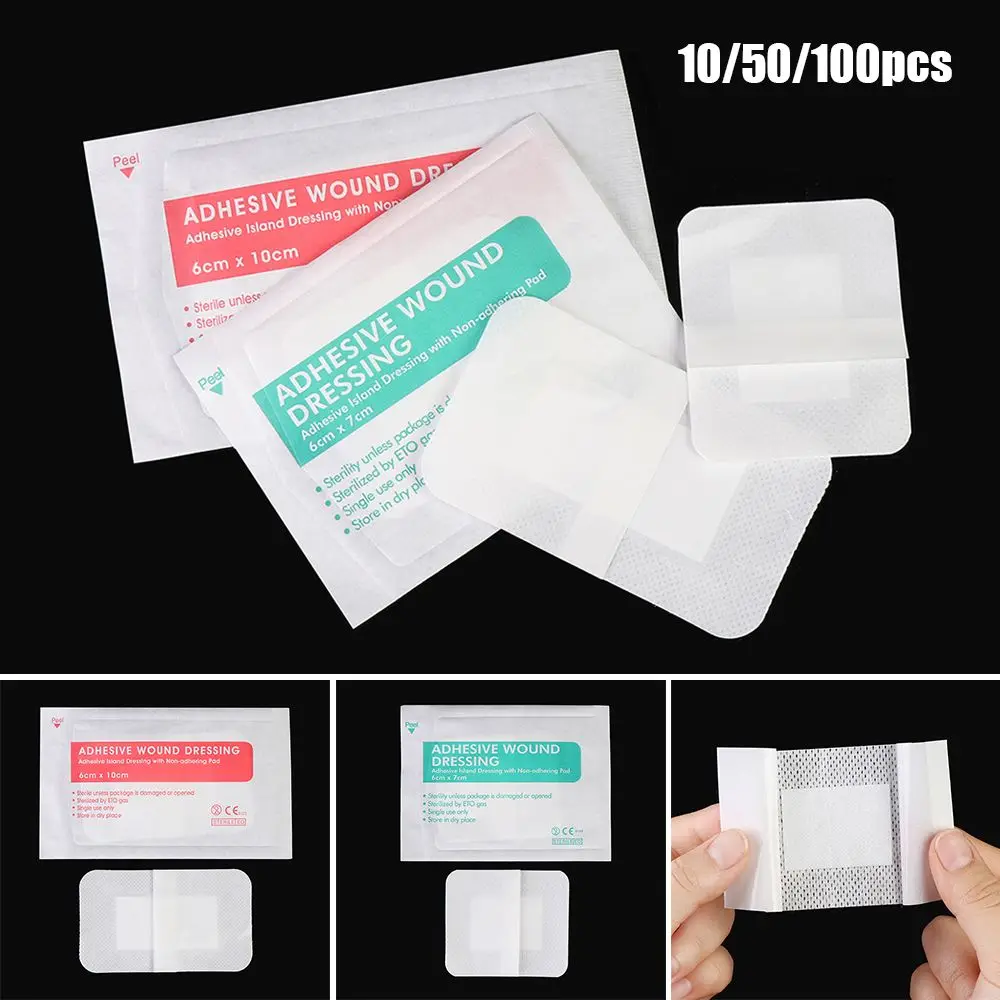 6x7cm/6x10cm Aid Bandage Wound Hemostasis Wound Dressing Band Sticker Bands Adhesive Plaster Breathable Bandage-Aids