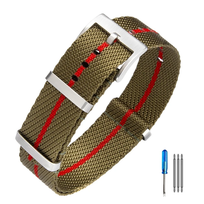 20mm 22mm Geometrisches Design Nylon NATO Canvas Uhrenarmband für Herren und Damen, Gewebtes Musterband, Universelles Tudor Armband Ersatzteil – Detail 12