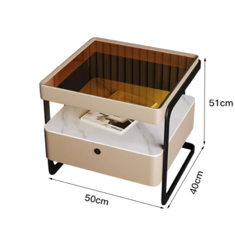 Compartment Brown Night Stands French Storage Petite Design Bedside Tables Hotel Retro Mesitas De Noche Mid Century Furniture