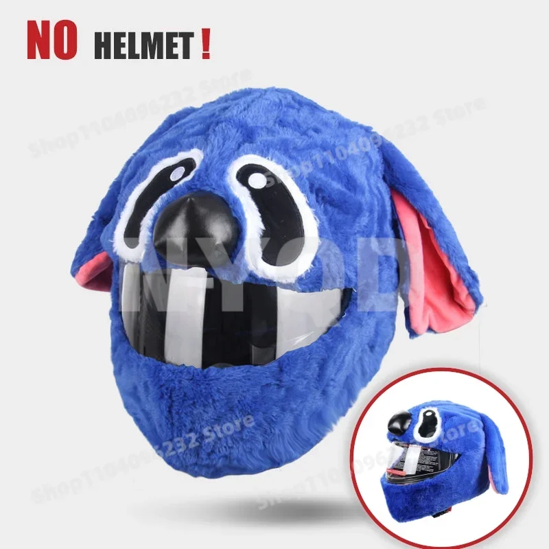 Simpatica copertura per casco da motociclista Cappello in peluche per cartoni animati Copertura per casco invernale antivento calda adatta per casco completo LS2/GSB/MT