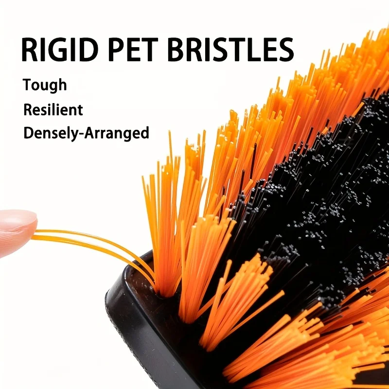 Heavy-Duty Outdoor Floor Cleaning Brush with Squeegee System & Stiff Bristles - Stainless Steel/Plastic, Ideal for Yards, Patios, Driveways, Concrete & Hard Surfaces, Commercial-Grade Broom