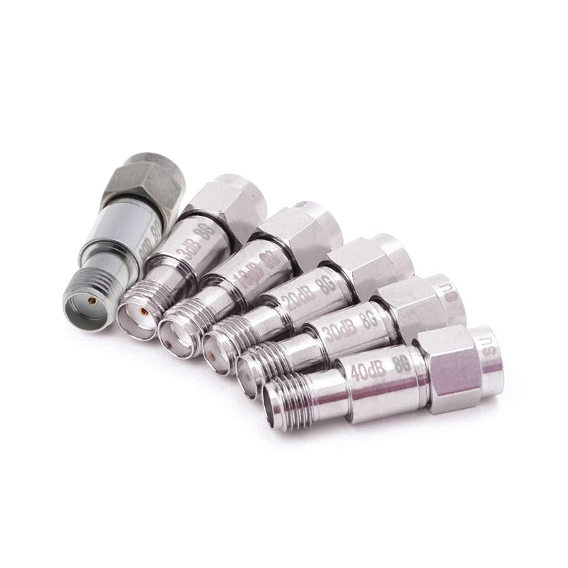 Atenuador de Aviação Coaxial Sma Macho para Fêmea Dc6ghz 8ghz 2w 50ohm Usado em Comunicação Móvel rf