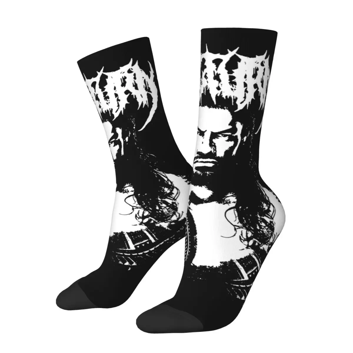 Retro Acknowledged Bray Wyatt Sports Socks The Fiend Wrestling Polyester Crew Socks for Women Men Non-slip