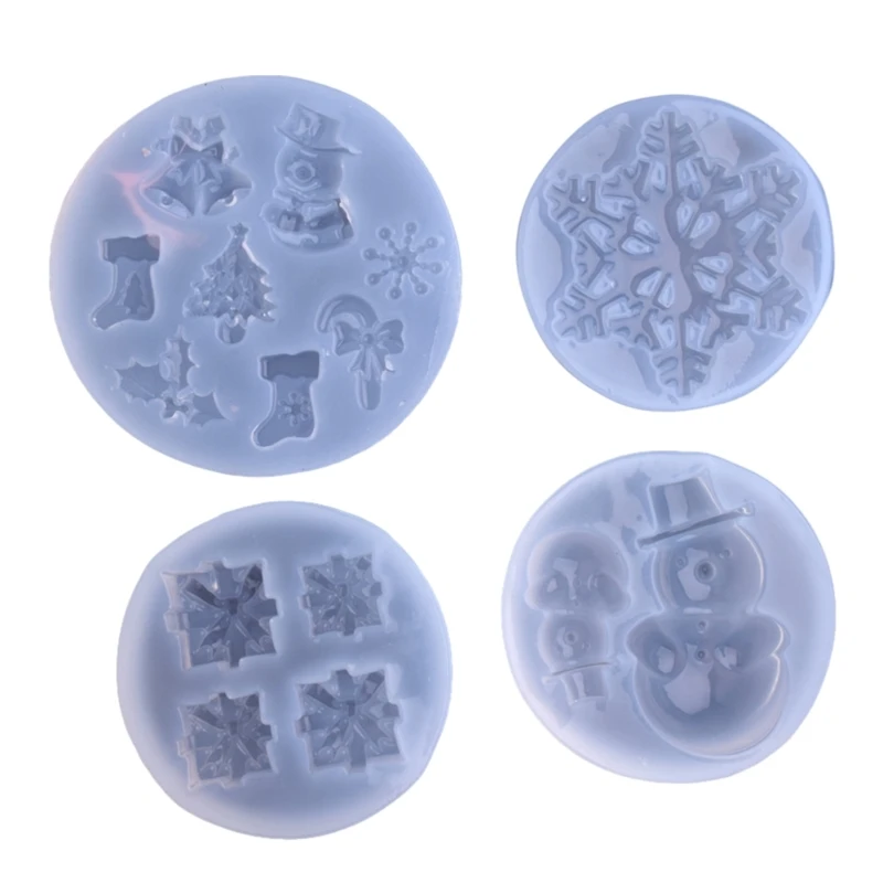 Christmas Series Cake Mold Snow/Socks Baking Tool Handmade Snowman Chocolate Casting Mould for Baking Enthusiasts