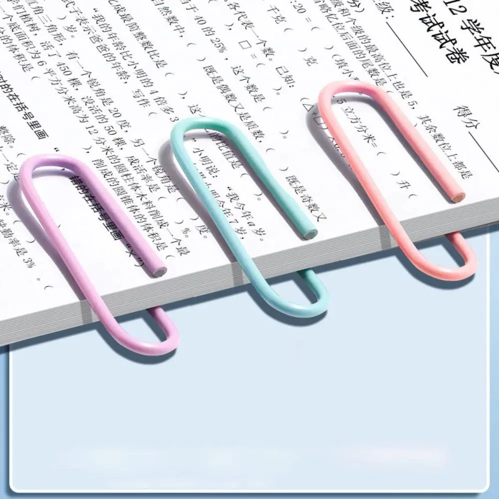 160/500PCS Colorful Large Paper Clips Morandi Stainless Steel File Bookmark Stationery Paper Organizer