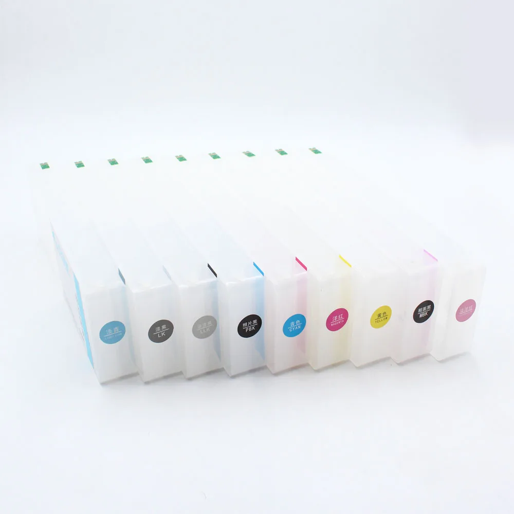 

6 Colors Empty Refillable cartridge with T7101-T7106 one time chip for epson surelab D3000 printer