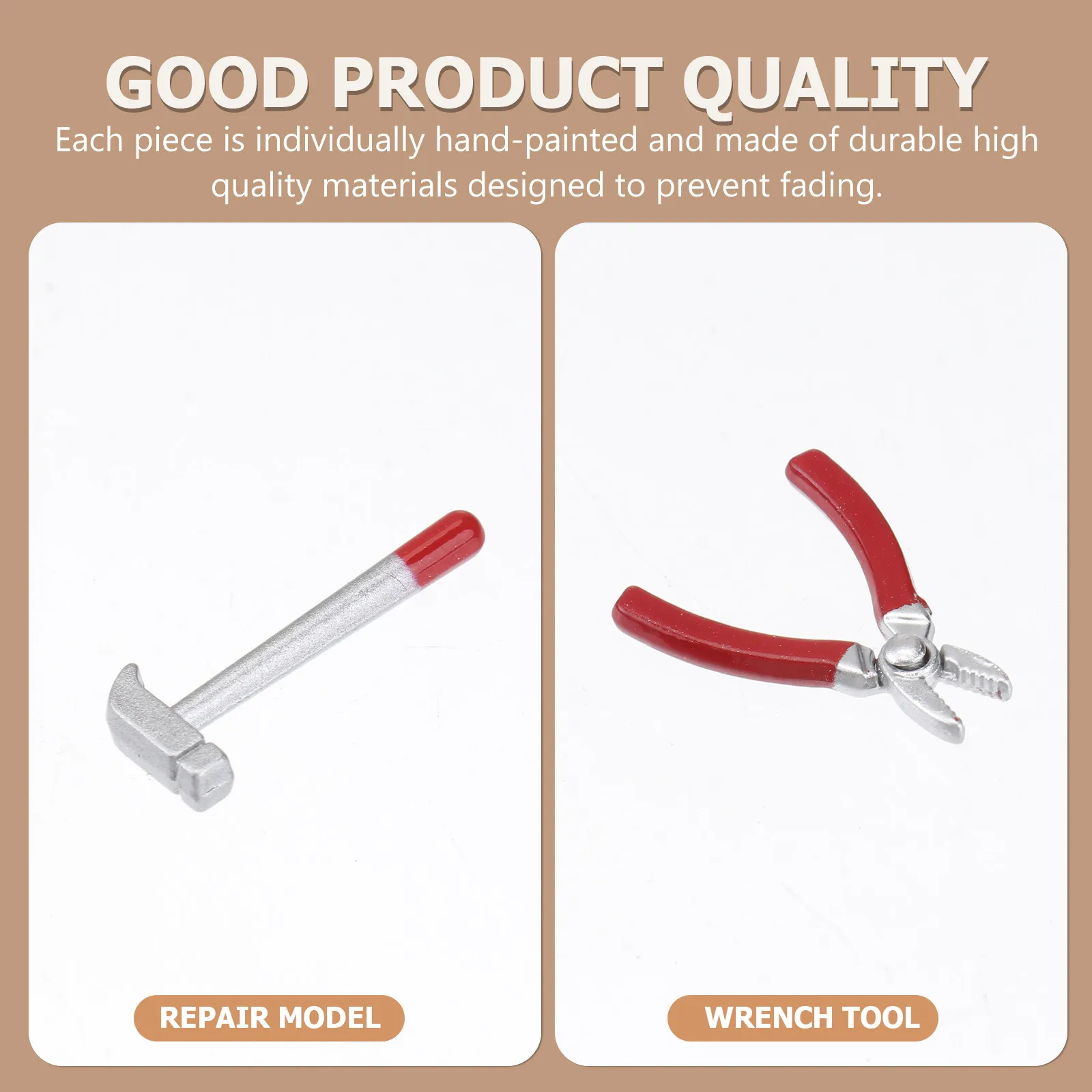 

1Set Miniature Household Repairing Tool Mini Hammer Micro Wrench Desktop Decor Micro Accessories Portable Lightweight Kids