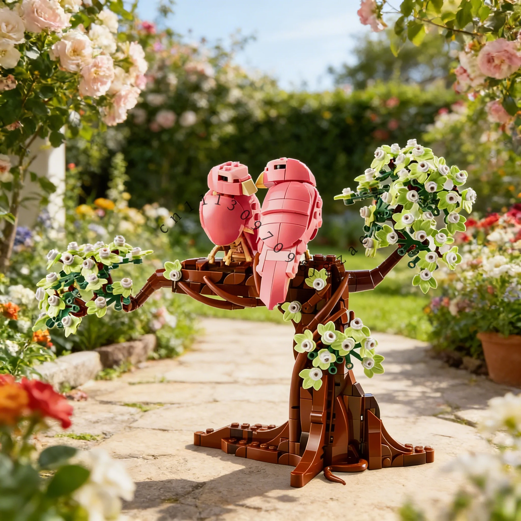 

750 новых деталей конструктора в виде птиц-любовей, модели животных, для самостоятельной сборки, креативные игрушки для мебели и декора, для взрослых, на день рождения