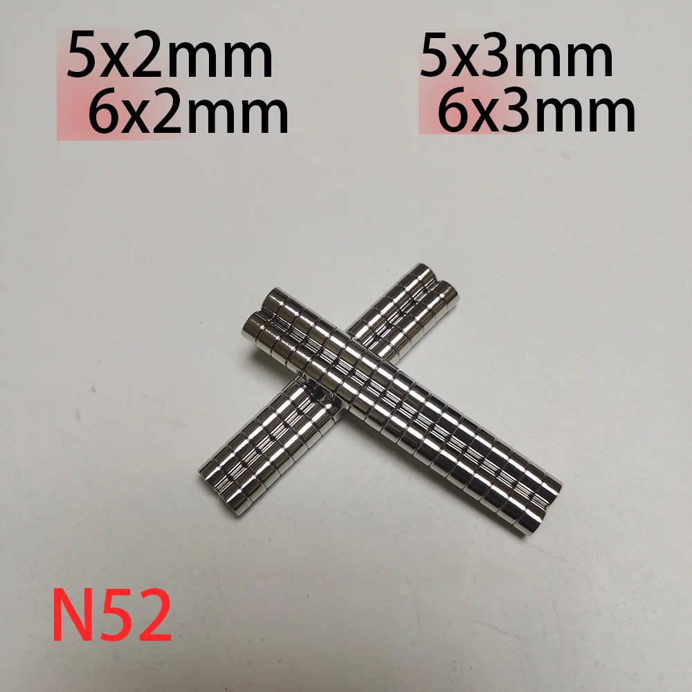 N52  D6x2 D6x3 D5x3 D5x2 D5x4 D6x4 Round Super Powerful Scooter neodymium Ebike Mini Super  Motor Magnets Search Fridge Tiny Diy