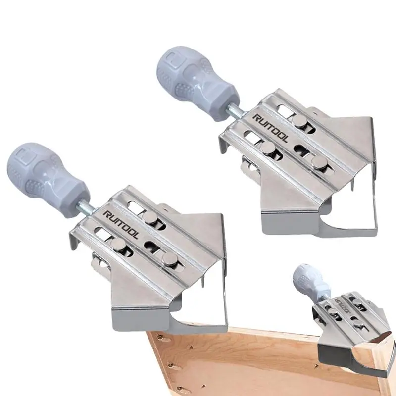 

Solid Right Angle Clamps For Woodworking 90-Degree Corner Clamp 2pcs Stainless Wood Photo Frame Splicing Quick Corner Clamps