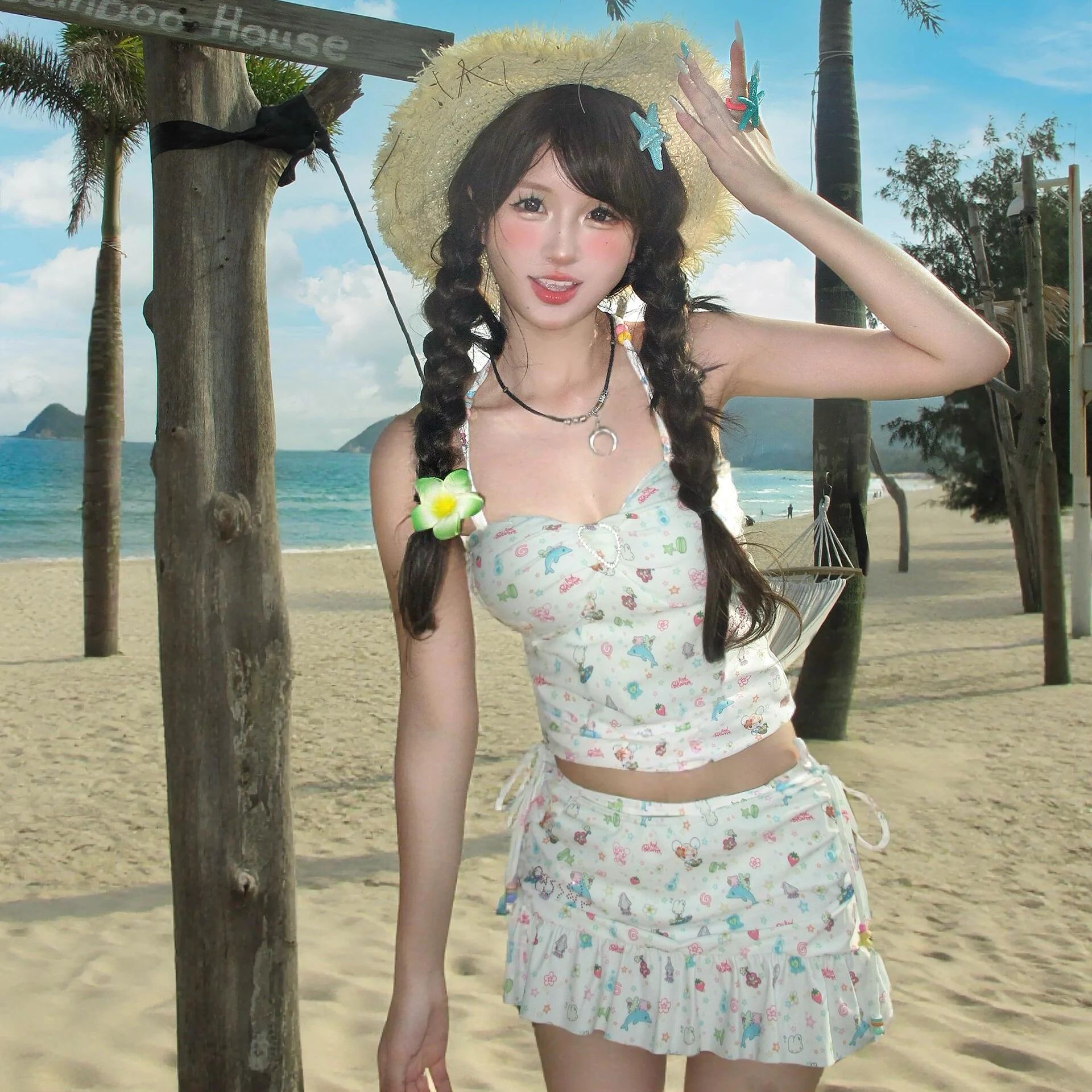 

New 2026 Women's Swimsuit Sexy Fre Sensation Bikini Cute Young Beautiful Hot Springs Separate Design Sportswear Yoga Fitn