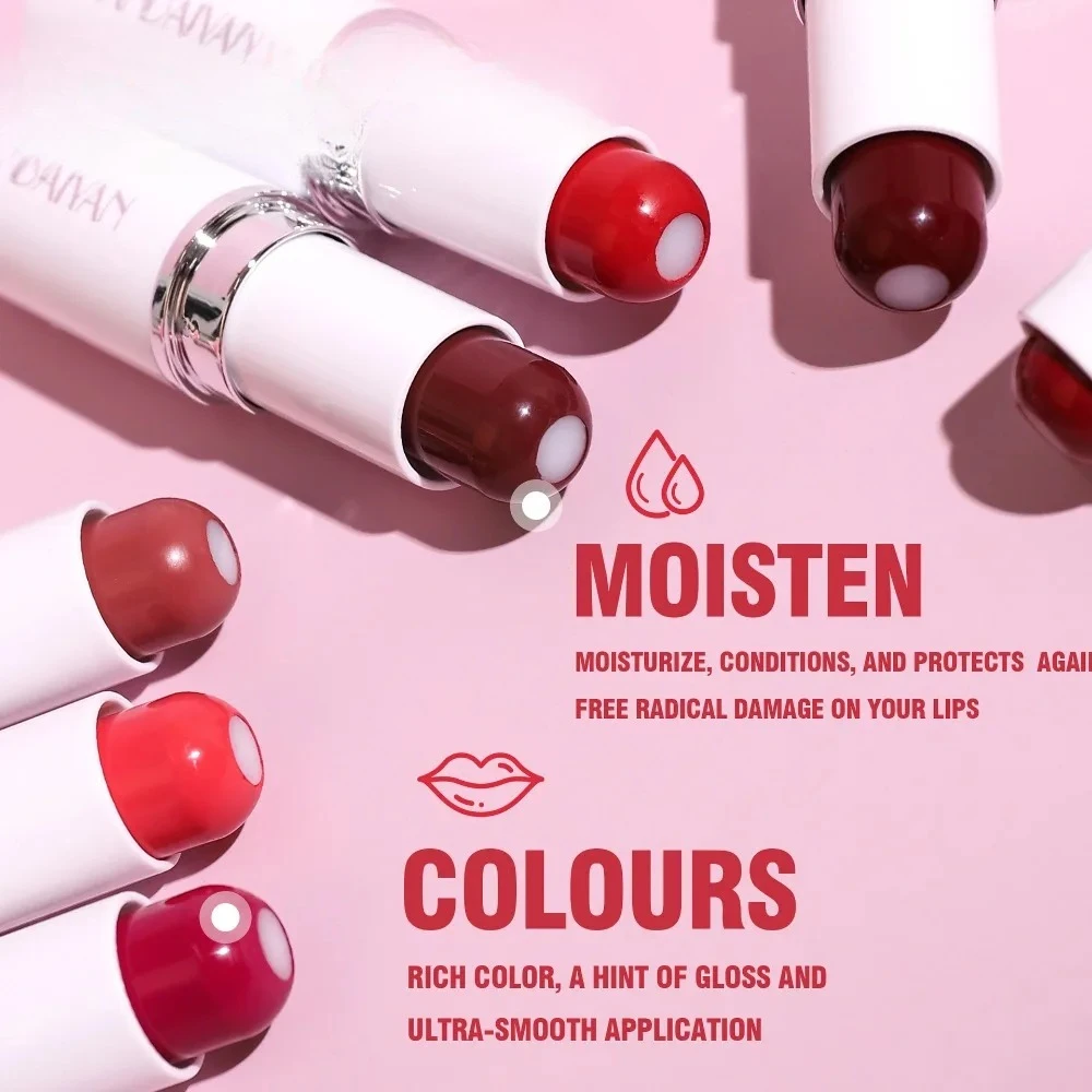 Lip Balm Sandwich Lipstick Waterproof Long Lasting Moisturizing 6 Colors Nude Lipstick Non-stick Cups Lip Stick Matte Red 2-in-1