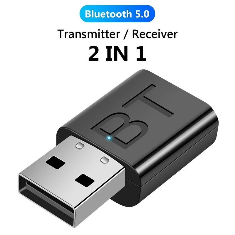 Bluetooth 5.0 Adapter Audio Transmitter Receiver 2-in-1 USB Transmitter Digital Devices Bluetooth Audio Receiver And transmitter