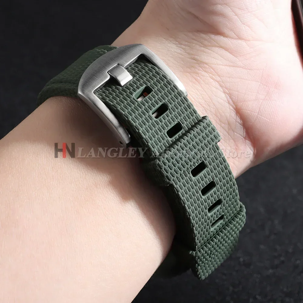 Neues Gebogenes FKM-Gummi-Uhrenarmband mit Schnellverschluss für Omega, Rolex, Seiko, Longines Herrenuhren 20mm 21mm 22mm – Detail 9