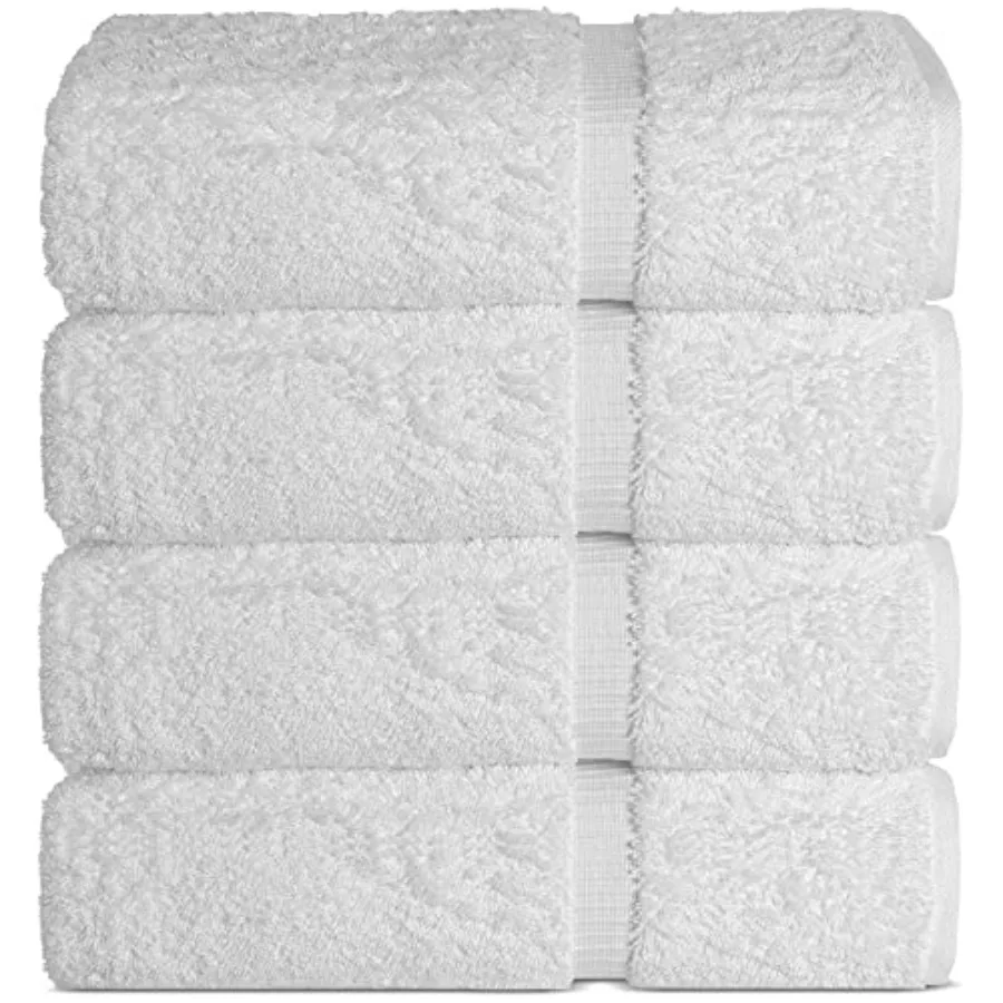 

Luxurious 100 Cotton Premium Turkish Towels for Hotel and Spa Use UltraSoft High Absorbency Bath Towel Set 4Piece White for Ult