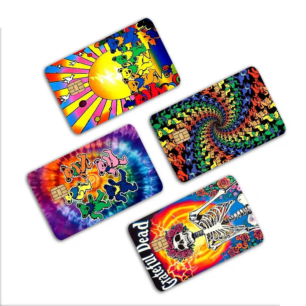 Band G-Grateful Dead Cartoon Credit Card Skin Stickers for Bank Card Bus Metro Card Sticker Waterproof Women Gift