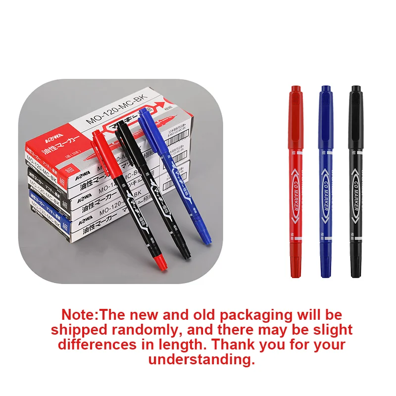 5/10 قطعة قلم تحديد دائم أسود/أزرق/أحمر قلم تحديد الزيت طرف مزدوج غرامة Nid ماركر الحبر أدوات مكتبية اللوازم المدرسية والمكتبية