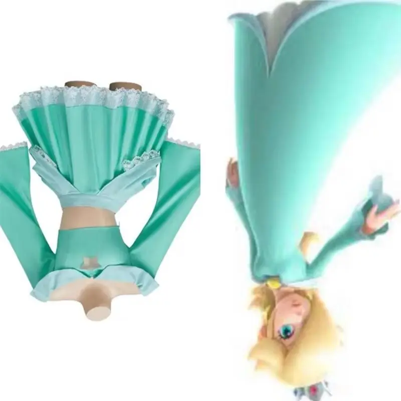 Rosalina Prinzessin Cosplay Kostüm Sexy Niedliches Crop-Top Lolita Röcke Outfit Halloween Karneval Anzüge