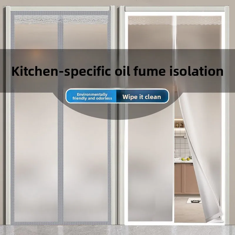 transparent magnetic air conditioner curtain for home living room and bedroom, kitchen partition curtain to prevent cold loss