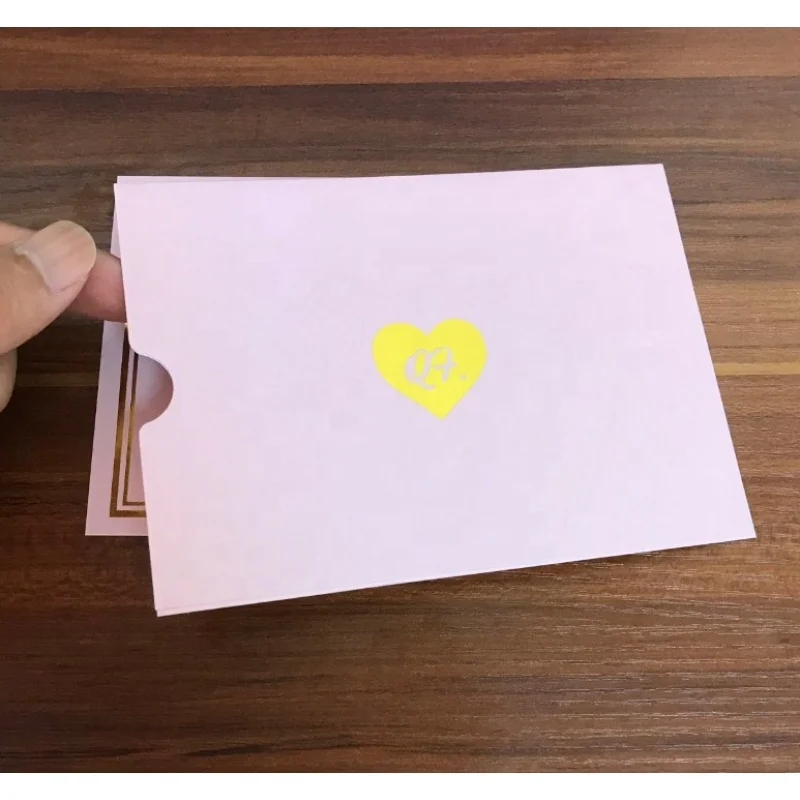 Tarjeta de papel holográfica de alta moda, tarjeta de invitación de fiesta impresa con logotipo, tarjeta de información de descuento de muestra, producto personalizado