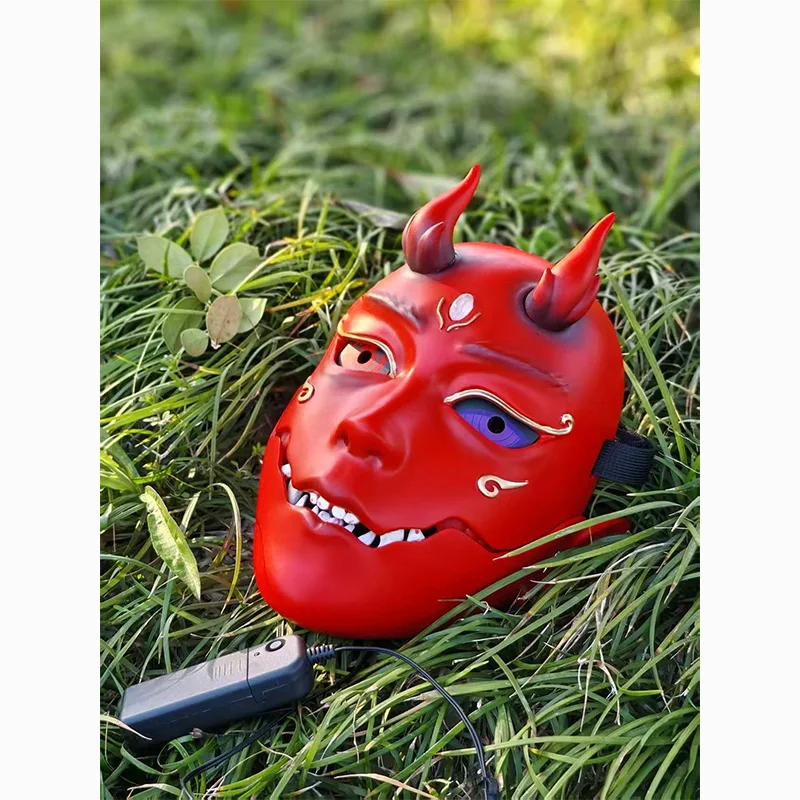 Open glow halloween two-dimensional male mask creative anime aycos ghost adult full face mask