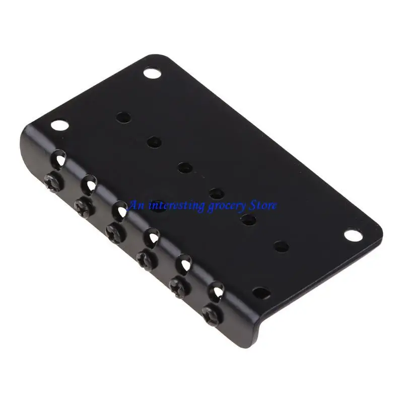 652D Guitar 6 String Metal Hardtail Bridge Black For Electric Guitar With Screws New