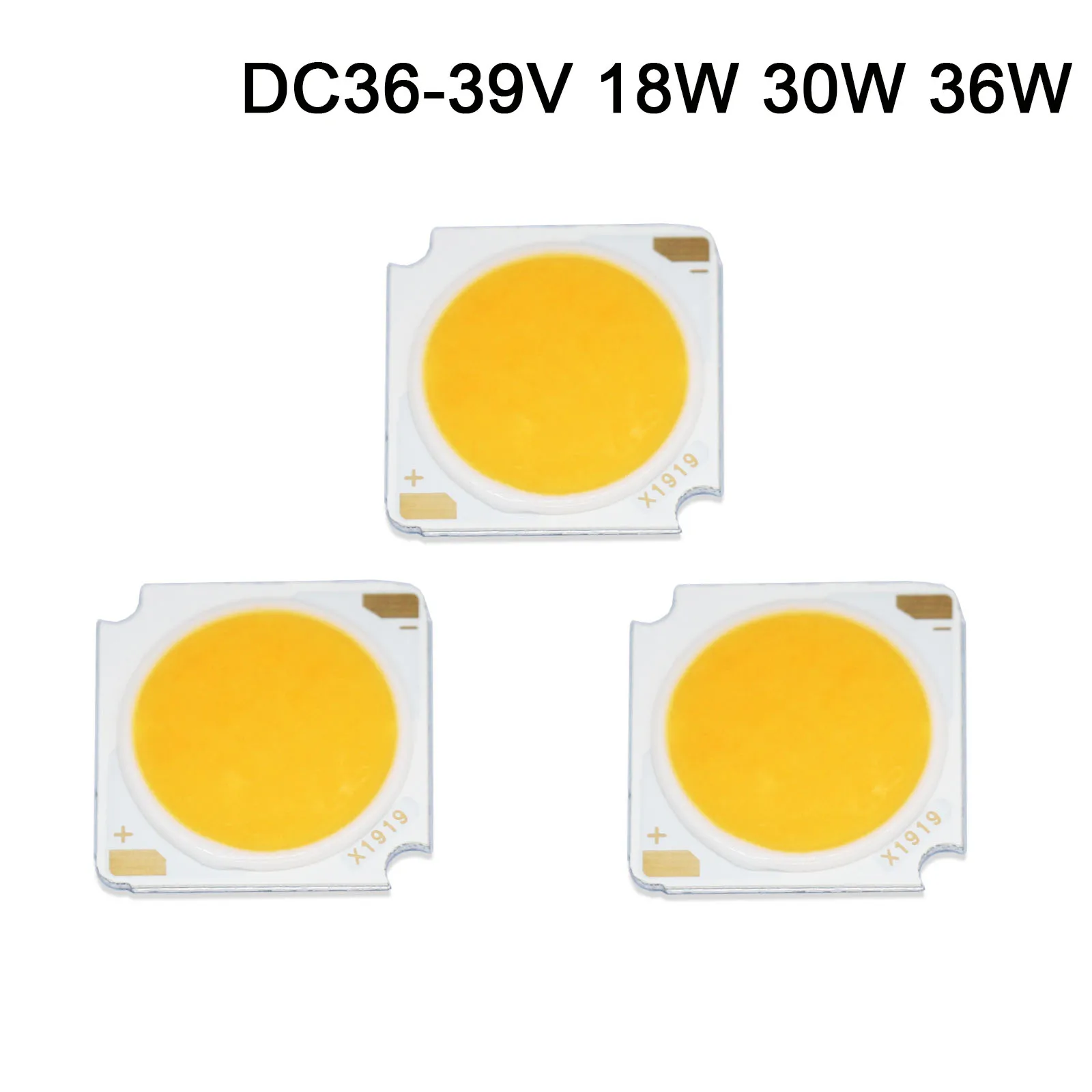 

5pcs High Lumen 18W 30W 36W LED COB Bridgelux Chip Light-Emitting Diode 19*19MM CRI=95 for DIY Indoor Lighting LED Spotlight