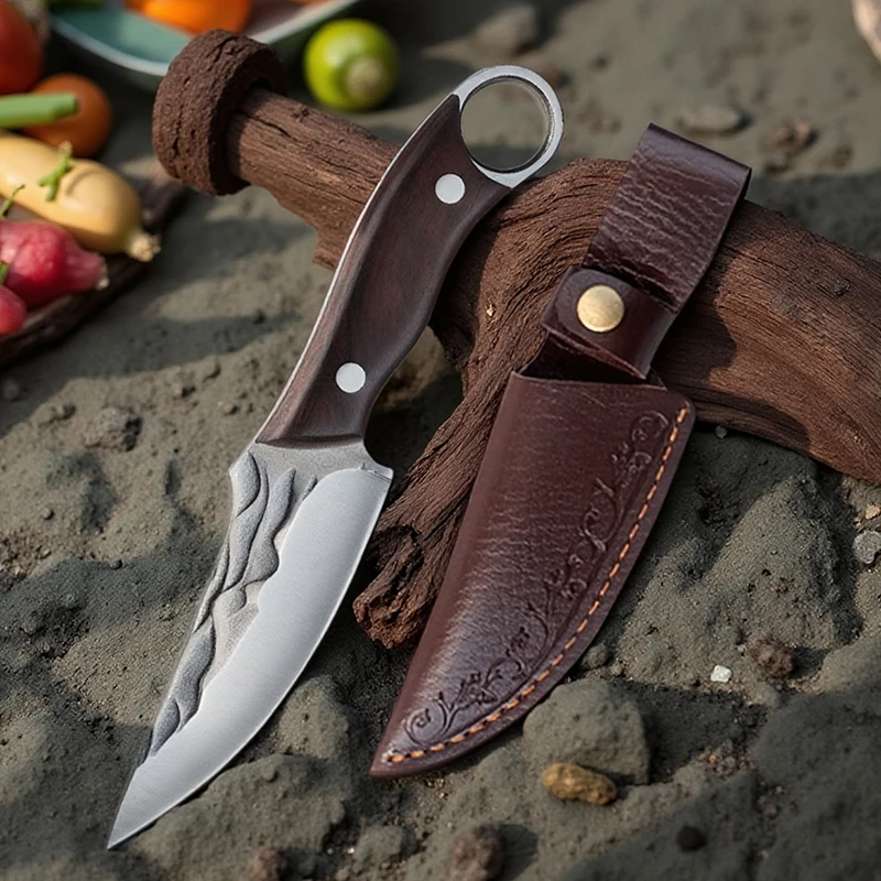 Forged Boning Knife Kitchen Knife Chef Knife Butcher Cutter Fish Meat Filleting Handmade Stainless Steel Cleaver Knife