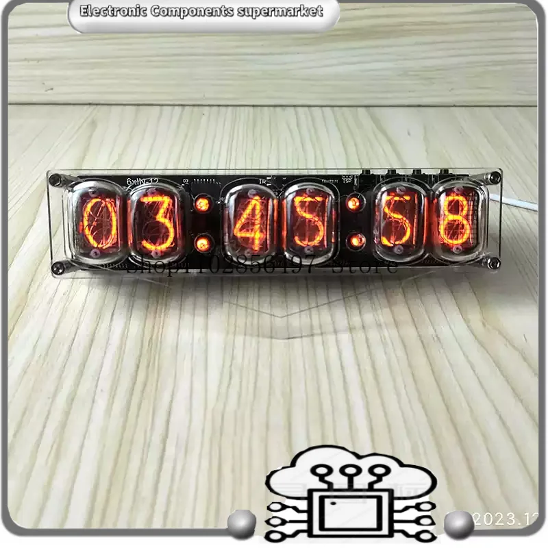 

RGB 6-значные IN-12 Часы Nixie Glow Tube IN12 со светодиодной подсветкой Type C USB 5V