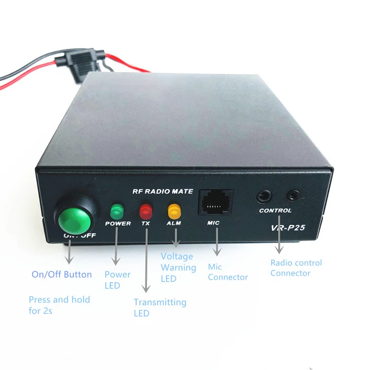 VR-P25U Walkie Talkie Versterker Rf Radio Mate Signaal Booster Uit 30-40W VR-P25
