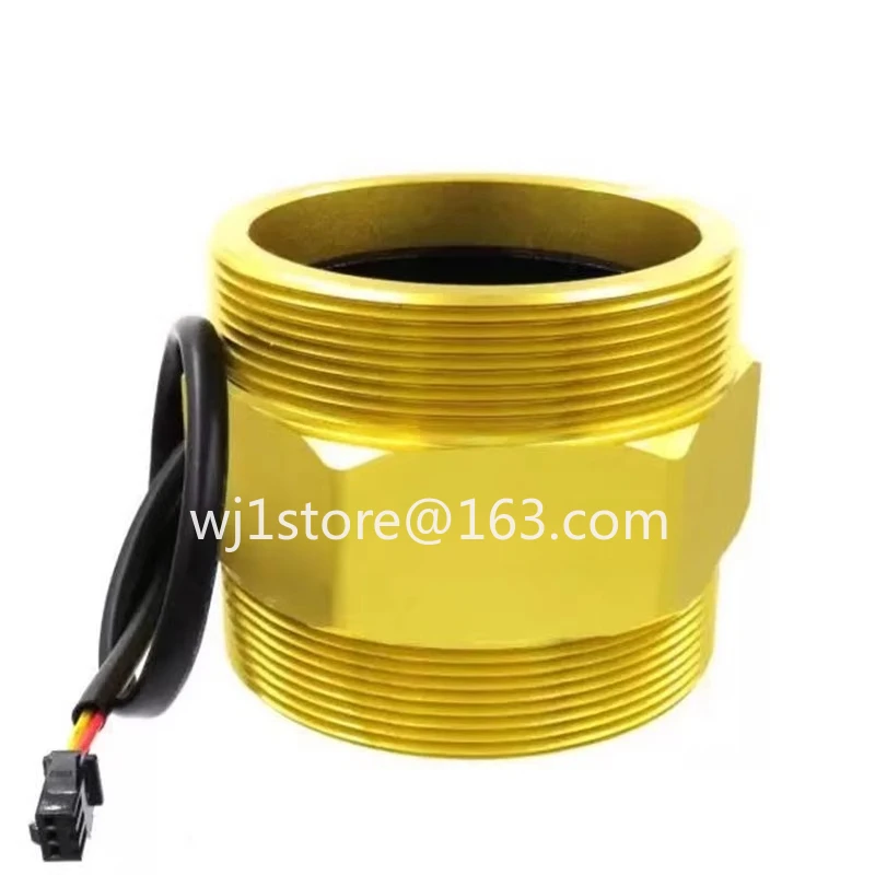 Aluminum alloy shell DN80 Hall flowmeter, water flow sensor 3-inch outer tooth, turbine
