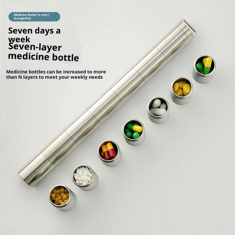 

Портативная водонепроницаемая коробка для таблеток, герметичная капсула для кемпинга, подвеска для первой помощи для путешествий, контейнер для хранения лекарств на открытом воздухе, ожерелье-бутылка