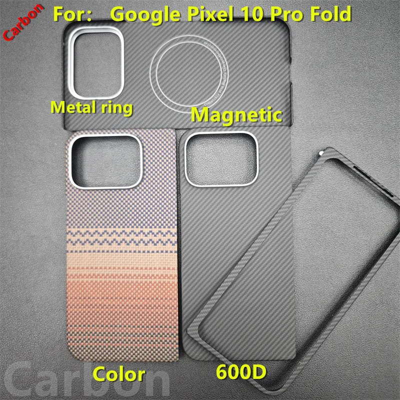 

Складной магнитный чехол MagSafe для Google Pixel 10 Pro, арамидный чехол из углеродного волокна, ультратонкий легкий чехол из магнитного волокна