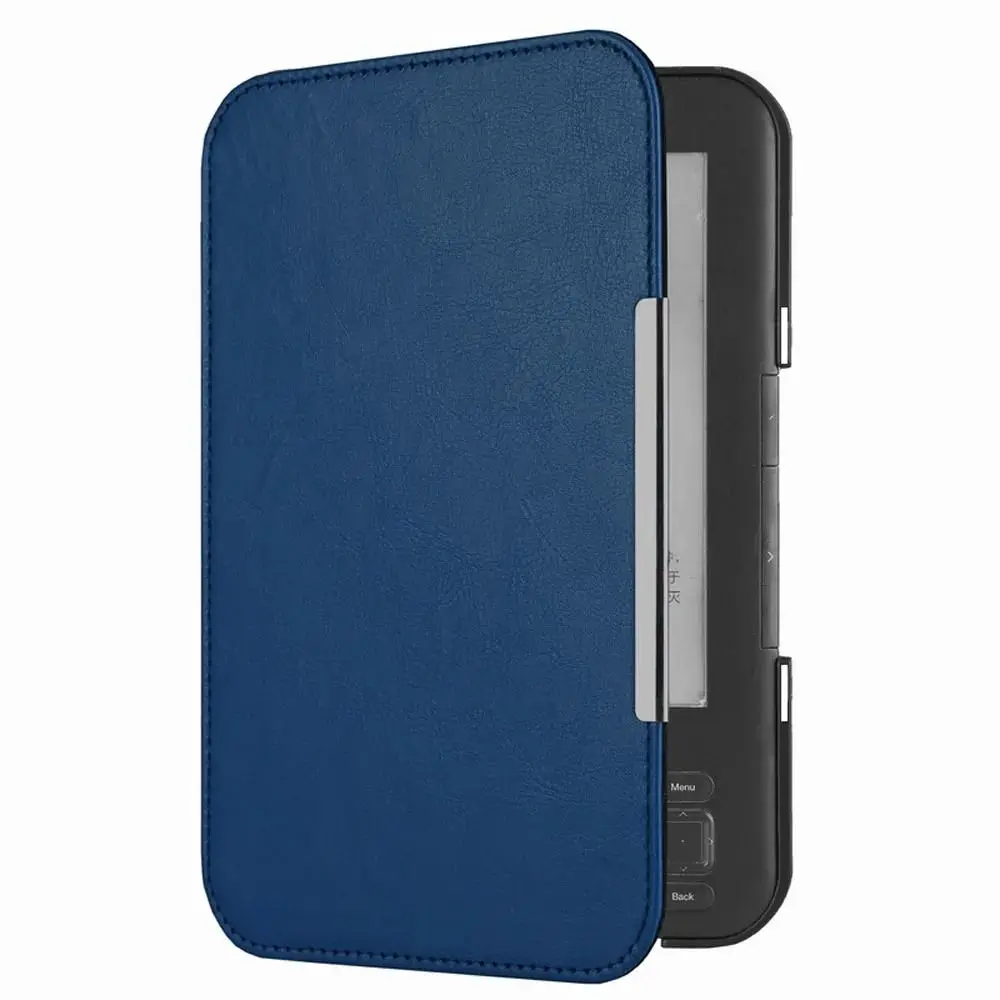 6 inch E-Reader Case Anti-fall Leather Back Cover Shockproof Microfiber Lining Protective Shell for Kindle 3 Keyboard D00901