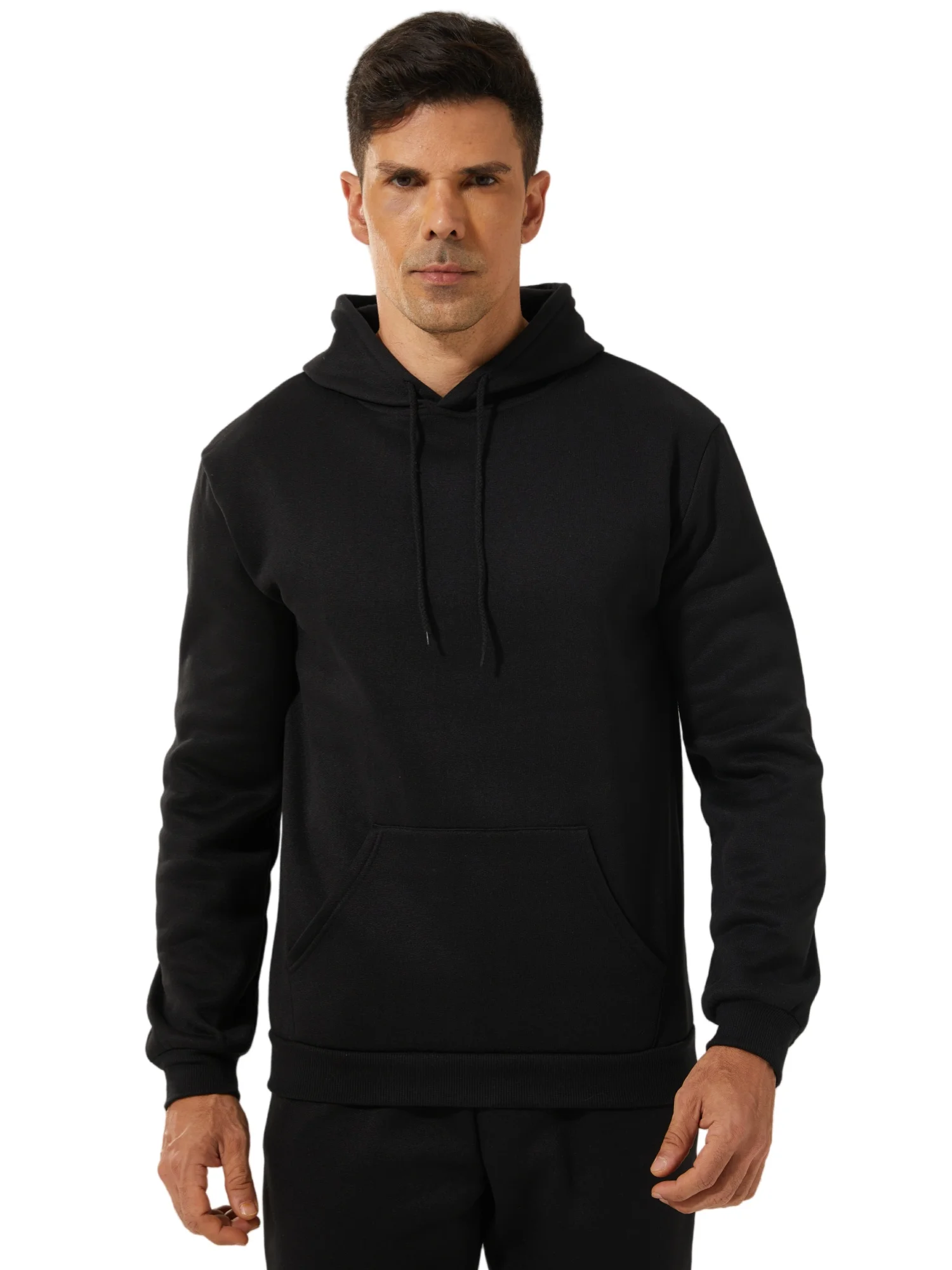 

Мужская теплая толстовка с капюшоном и длинными рукавами для повседневного домашнего спорта.